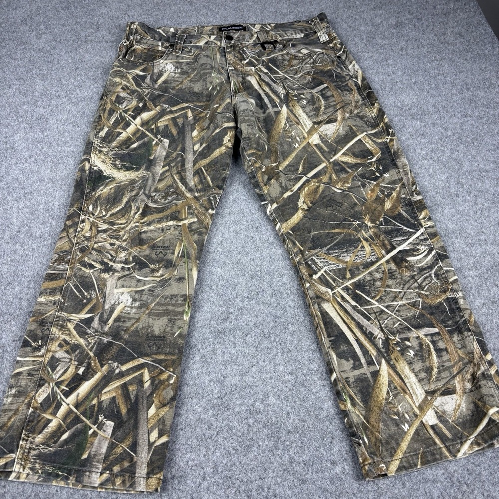 Realtree Camo Pants Mens 38x30 Relaxed Fit Hunting Outdoor Hiking Camouflage EUC